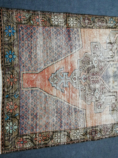 4.3 x 9 Vintage Rugs  TURKISH HAND MADE Rugs   Vintage Turkish Rugs   Oushak Rug   Traditional Rug, Turkish Oushak Rug, Vintage Oushak Rug