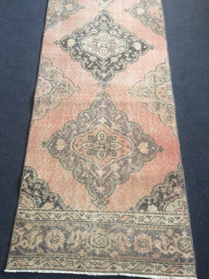 13 X 2.8 Turkish Runner Rug Vintage Runner Rug Oushak Runner Rug  Hallway Runner Rug Kitchen Runner Rug Wool Runner Rug Wool Oushak Rug