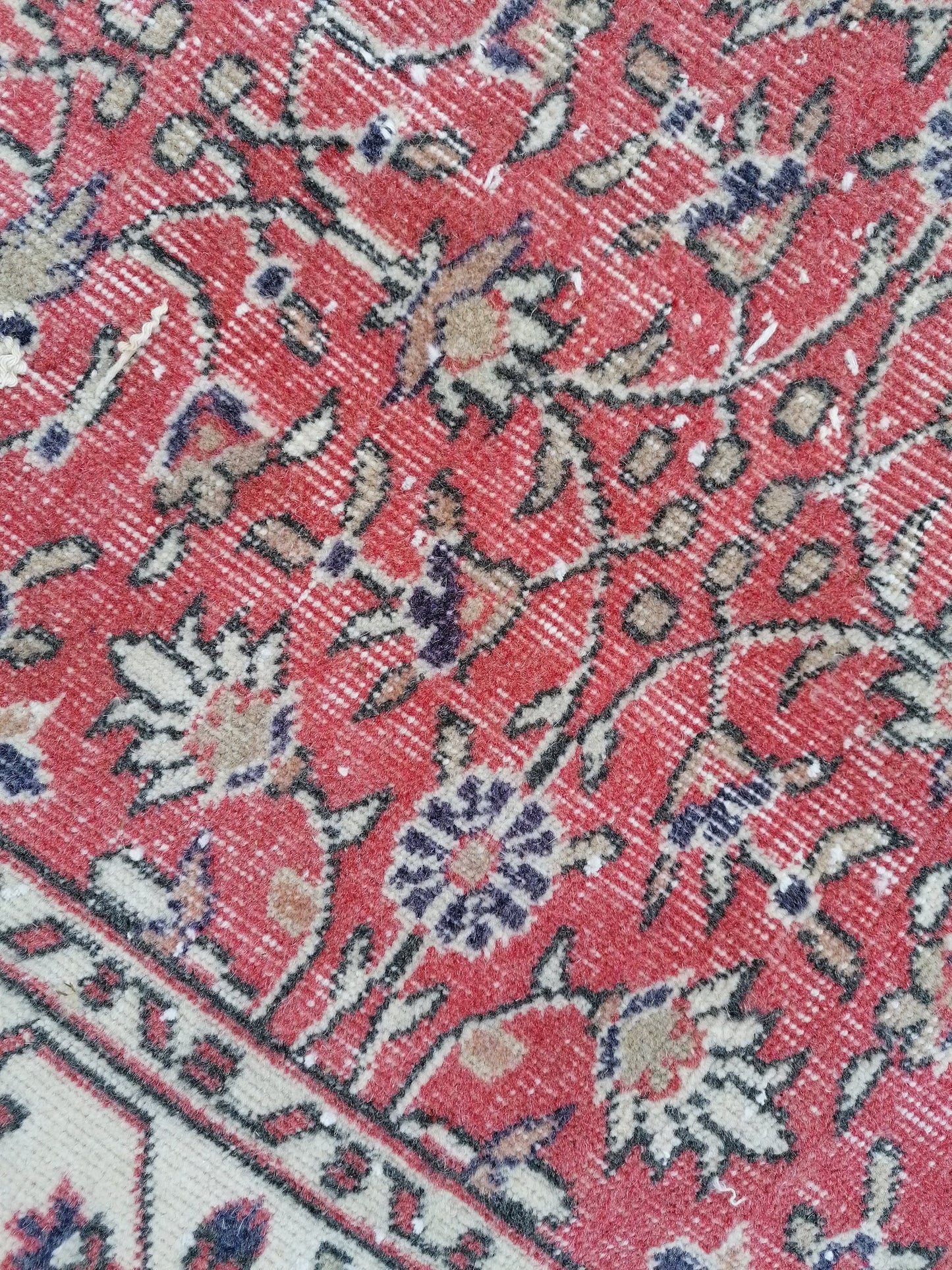 Vintage rug, turkısh vıntage rug, hand made anatolian rug 4x5'5 feet, wool rug
