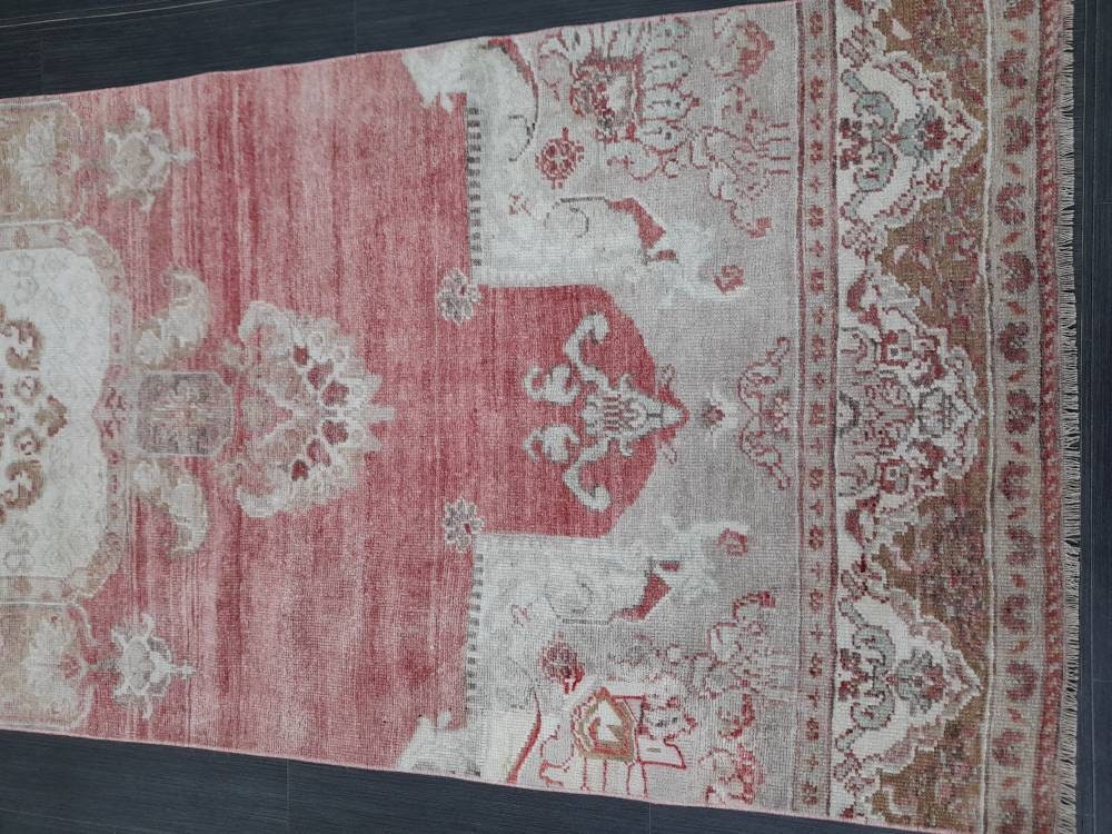 Muted Runner Rug Turkish Runner Rug Vintage 3 x 10.6 Runner Rug Hallway Runner Rug Kitchen Runner Rug Kitchen Wool Runner Rug Hallway Runner