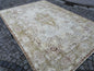 Vintage RUG TURKISH Muted 8.4 x 12.3 Oushak Rug Vintage Oriental Rug Vintage Large Rug Wool Antique Rug Hand Made Rugs Vintage Green Rug