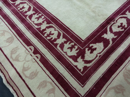 5,2 x 7.4 Burgundy Rug, Hand Made Rug, Oushak Rug, Rustic Rug, Bohemian Rug, Bordo Turkish Rug, Farmhouse Rug, Vintage Rug, Wool Vine rug