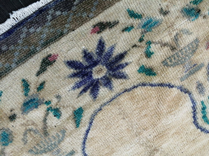 3.9 x 2.5 Rugs, Hand Made Rug, Oushak Rug, Rustic Rug, Bohemian Rug, Rug Runner, Turkish Rug, Farmhouse Rug, Vintage Rug, Wool rug