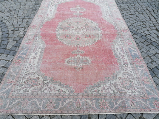 11'x6'7 large oushak rug, living room rug, handmade wool rug, are rug