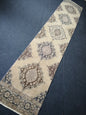 13.7 x 2.8 Vintage Oushak Runner Rug Turkish Runner Rug Vintage Runner Rug Hallway Runner Rug Kitchen Runner Rug Wool Runner Rug Wool Oushak