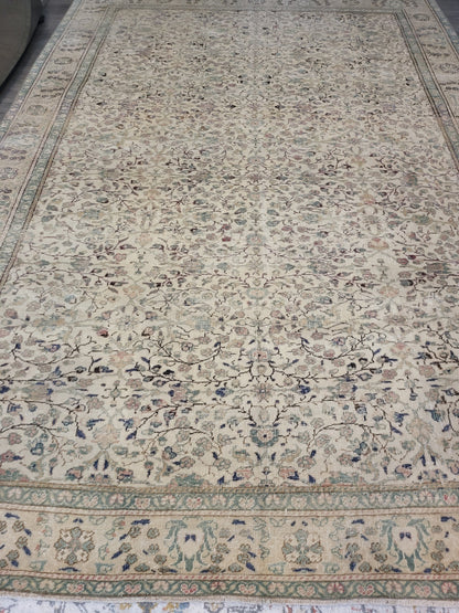 Vintage Rug 6.5 x 9.3 HAND MADE Rug Muted Vintage Turkish Rug Oushak Rug Vintage Oriental Rug, Oushak Rug, Wool Persian Rug