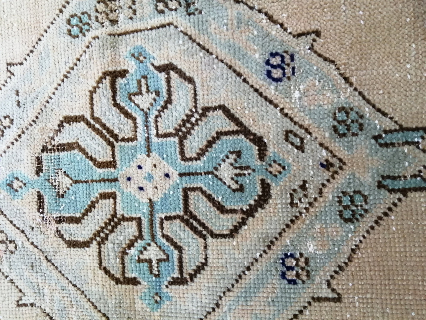 6.5 x 2.5 Short Oushak Runner Rug Turkish Runner Rug Vintage Runner Rug Hallway Runner Rug Kitchen Runner Rug Wool Runner Rug Wool Runner