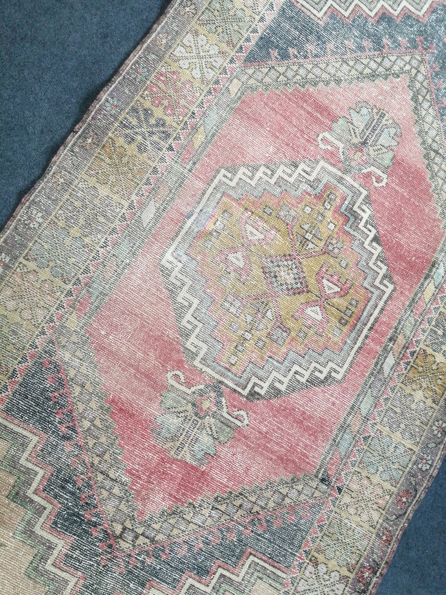 6.10 X 4  Muted Oushak Runner Rug Turkish Runner Rug Vintage Runner Rug Hallway Runner Rug Kitchen Runner Rug Wool Runner Rug  Oushak Rug
