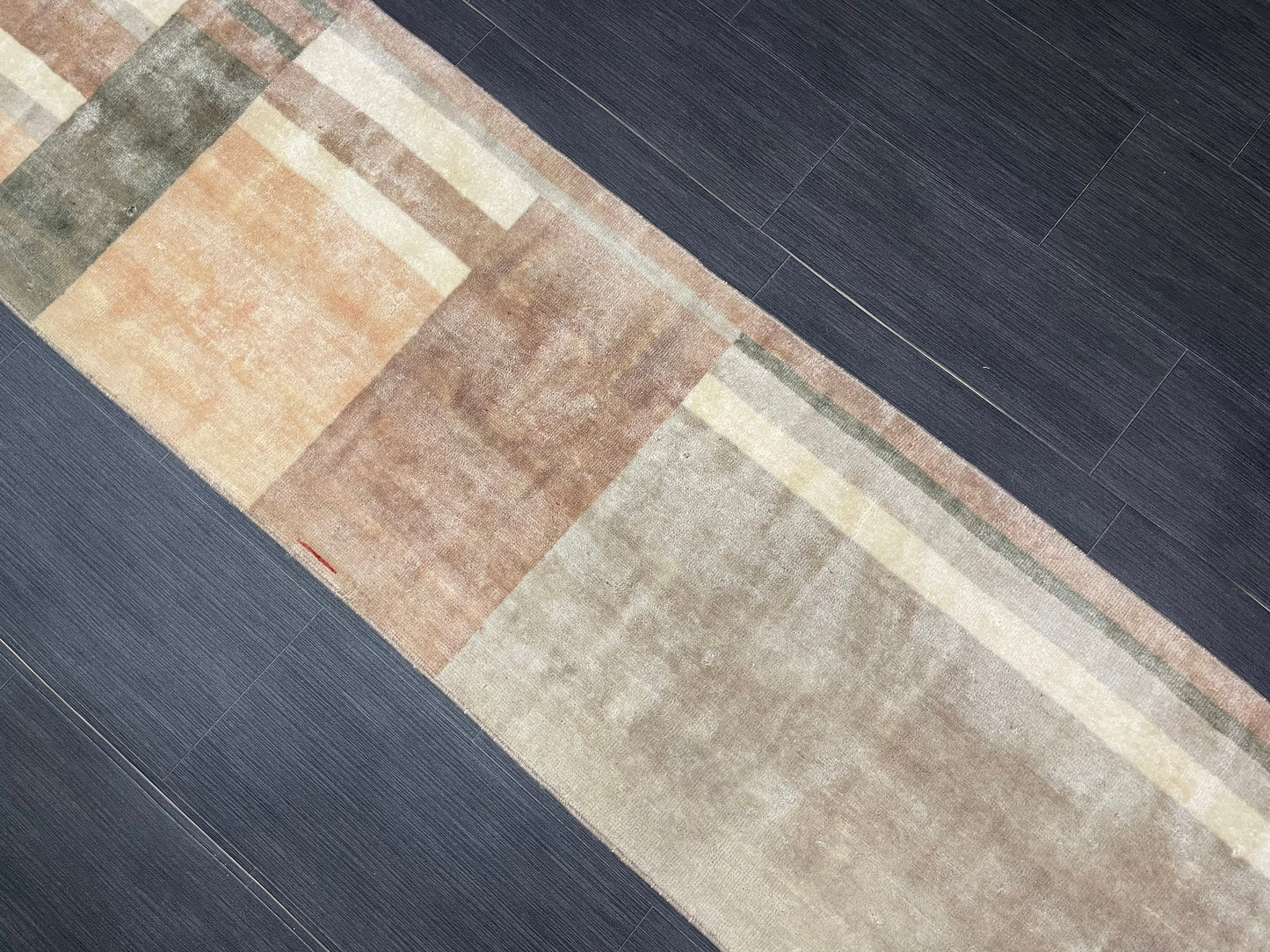 Hand Knotted Runner Rug 2 x 10.9 Modern     Oushak Runner Rug Turkish Runner Rug Abstract Rug Hallway Runner Kitchen Runner Wool Runner