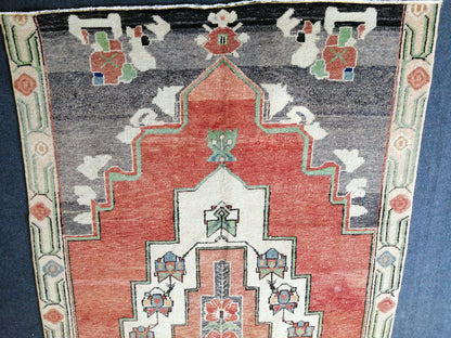 9.5 x 4.4 Oushak Rugs, Turkish Oushak Rug, Vintage  Rugs, Turkish Vintage Rug large wool rug