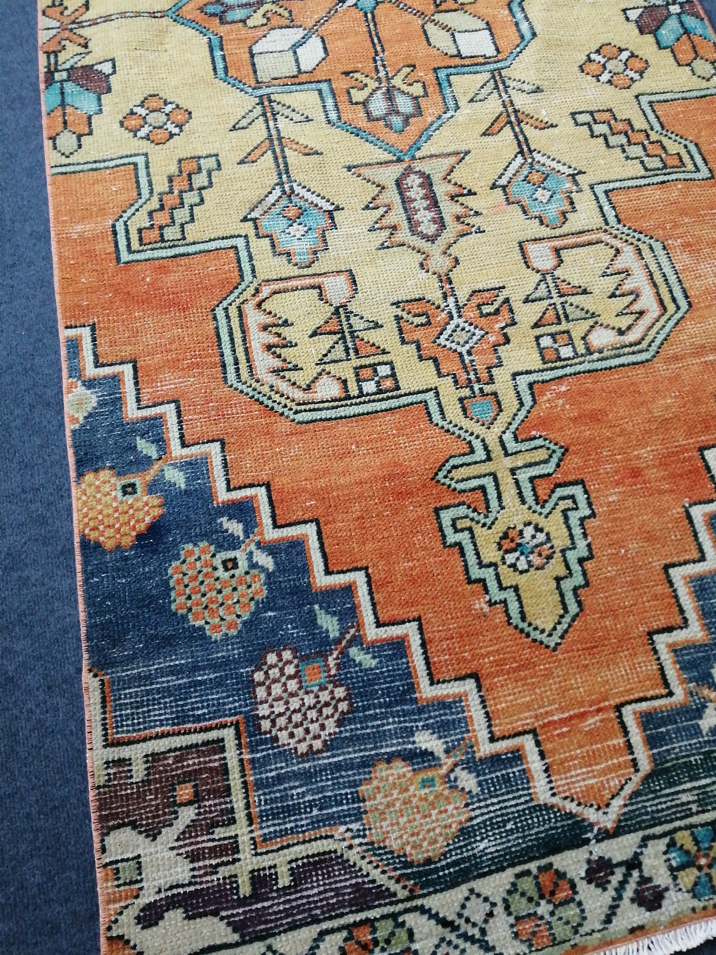 8.2 X 3.4 Oushak Runner Rug Turkish Runner Rug Vintage Runner Rug Hallway Runner Rug Kitchen Runner Rug Wool Runner Rug Wool Oushak Rug
