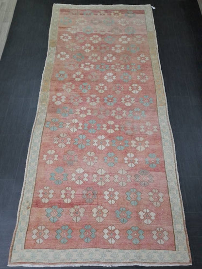 Floral Runner Rug 5 x 11.6 Turkish Runner Rug Vintage Runner Rug Hallway Runner Rug Kitchen Runner Rug Wool Runner Rug Wool Oushak Rug