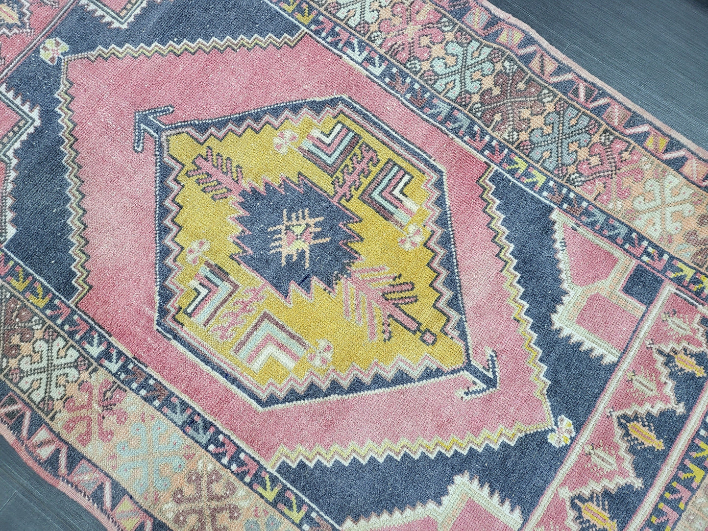 3.6 x 6 Hand Knotted Rug,  Handmade Rug, Oushak Rug,  Natural Wool Rug, Oriental Rug Plush Turkish Rug, Farmhouse Rug, Vintage Persian rug