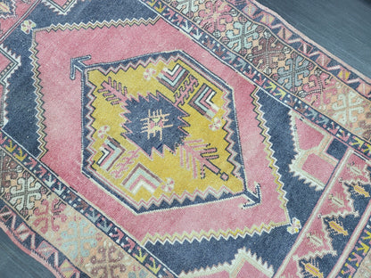 3.6 x 6 Hand Knotted Rug,  Handmade Rug, Oushak Rug,  Natural Wool Rug, Oriental Rug Plush Turkish Rug, Farmhouse Rug, Vintage Persian rug