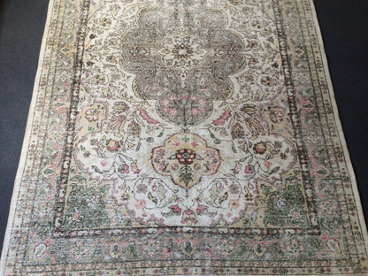 6.7 x 9.8 Turkish Oushak Rug Large Area Rug, Vintage Rug Oushak Rug 7 by 10 Muted Rug