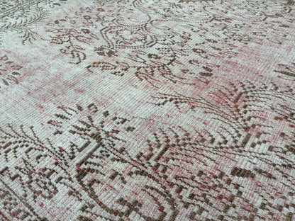 9.3 x 6.2 Large Rugs, Hand Made Rug, Oushak Rug, Rustic Rug, Light Green Rug, 9x6 Rug, Turkish Rug, Farmhouse Rug, Vintage Rug, Wool rug