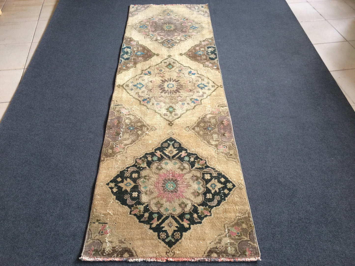 Oushak Runner Rug Turkish Runner Rug Vintage Runner Rug Hallway Runner Rug Kitchen Runner Rug Wool Runner Rug Wool Oushak Rug
