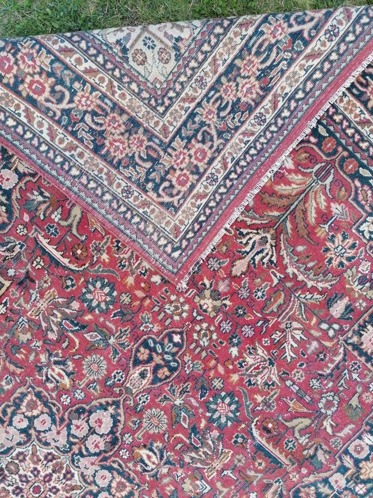 Vintage wool rug,persian wool rug, oushak hand made rug 6x9'4 bohemian rug, living room rug