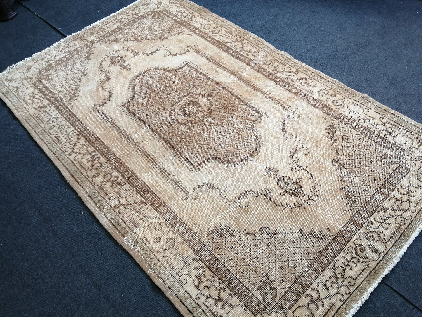 OUSHAK RUG Neutral Rugs TURKISH Oushak Rug Vintage Neutral Persian Rug Vintage Neutral Rug Wool Oushak Rug Hand Made Rug Vintage Turkish Rug