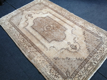 OUSHAK RUG Neutral Rugs TURKISH Oushak Rug Vintage Neutral Persian Rug Vintage Neutral Rug Wool Oushak Rug Hand Made Rug Vintage Turkish Rug