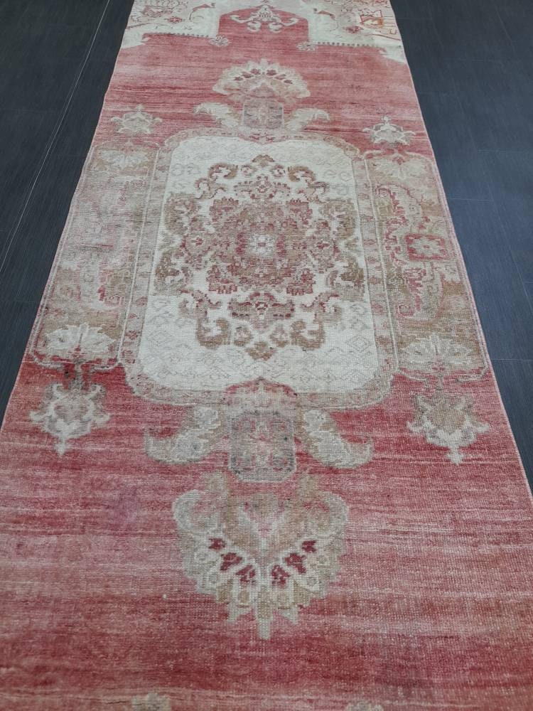 Muted Runner Rug Turkish Runner Rug Vintage 3 x 10.6 Runner Rug Hallway Runner Rug Kitchen Runner Rug Kitchen Wool Runner Rug Hallway Runner
