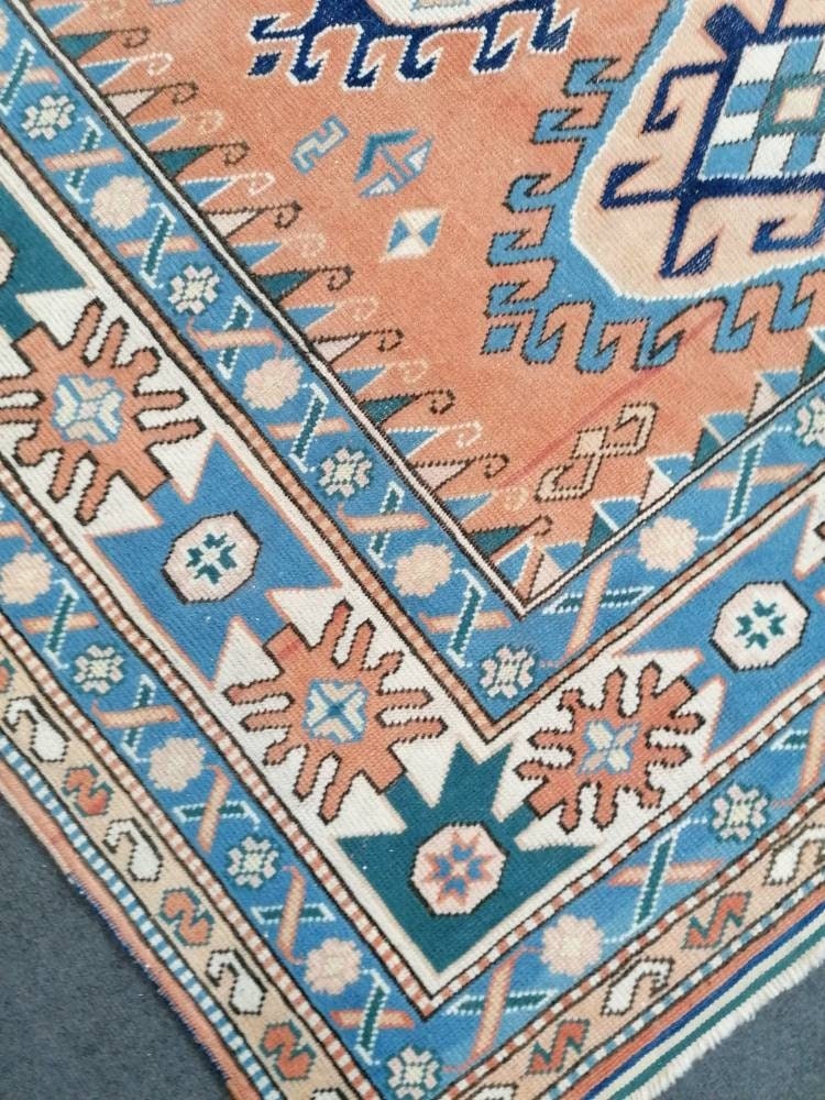 Turkish rug, vintage rug,hand made wool rug, 5'4x7 oushak vintage rug, kitchen rug bohemian rug