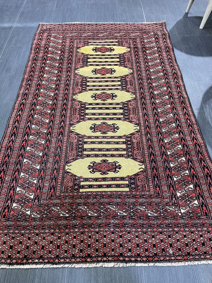 Turkish Rug, Vintage 3x5 Rug, Persian Rug, Oriental Rug, Hallway Rug, Kitchen Rug, Wool Rug Wool Rug Entryway Navy Rug