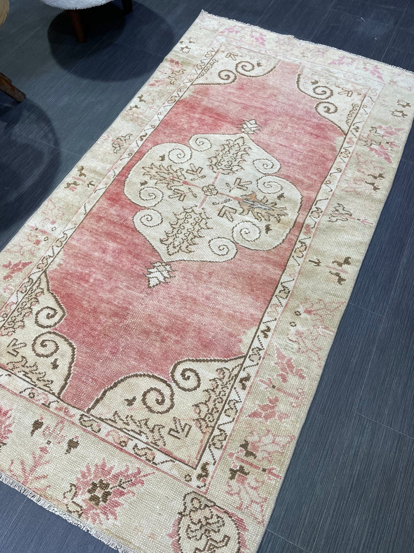 Handmade Rug, Antique Rug, Vintage 2.8 x 5 Rug, Turkish Wool Rug, Oushak Rug, Hand Knotted Rug, Persian Rug,