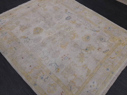 Vintage Oriental RUG Persian Rug Muted Vintage 5 x 6 Rug Vintage Fine Rug Neutral Oushak Rug Hand Made Rugs Vintage Turkish Rug 5x6.2