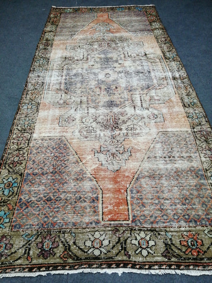 4.3 x 9 Vintage Rugs  TURKISH HAND MADE Rugs   Vintage Turkish Rugs   Oushak Rug   Traditional Rug, Turkish Oushak Rug, Vintage Oushak Rug