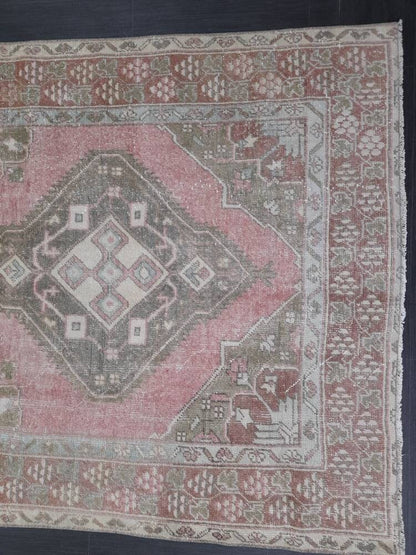 Muted Vintage Turkish Runner Rug 4.8 x 11 Orienta Runner Rug muted Vintage Runner Rug Hallway Runner Rug Kitchen Runner Rug Wool Runner Rug