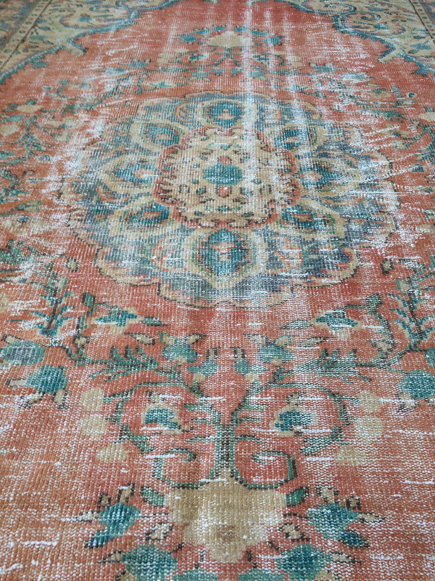 6x10 Large Area OUSHAK RUG TURKISH  Rug Vintage Rug Vintage Oriental Rugs Oushak Rug Hand Made Rugs Vintage Turkish Rug