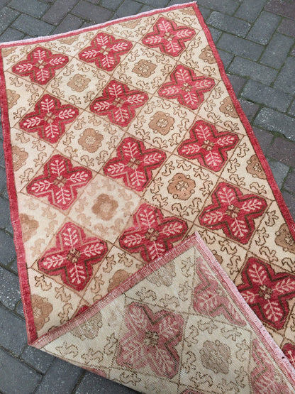 Vintage Rug Turkish  Rug, Bohemian Rug Oushak Rug