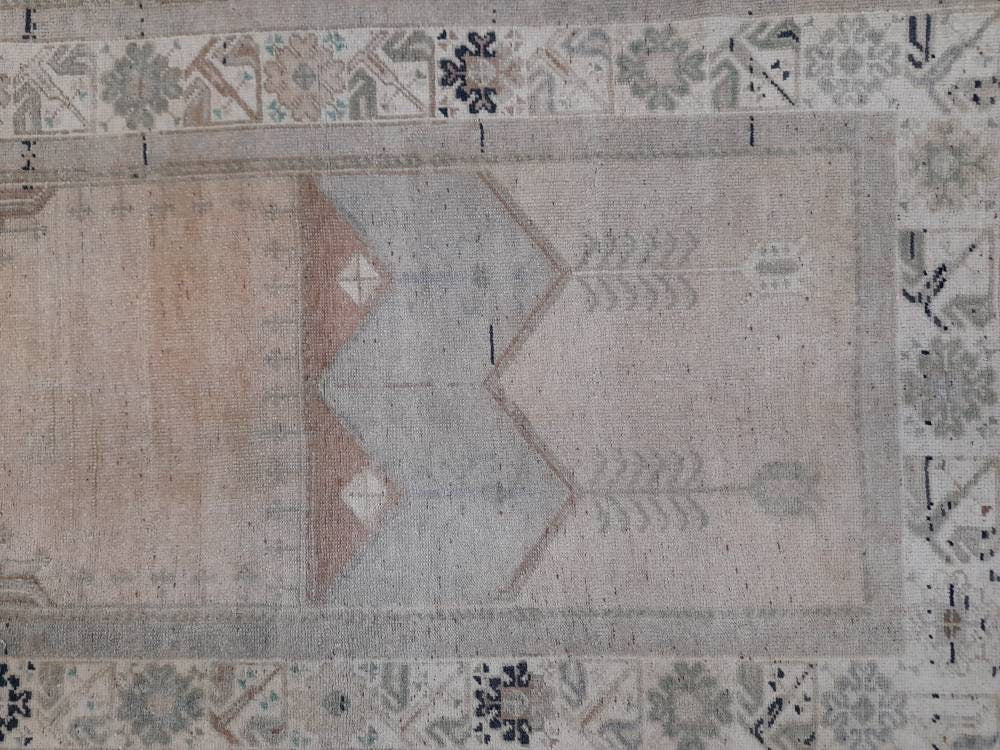 Muted Vintage Floral Rug 2.8 x 5 VINTAGE Muted Rug Oushak Rug Wool OrientaRugs Hand Made Rug Persian Rug  Vintage Turkish Rug Farmhouse Rug