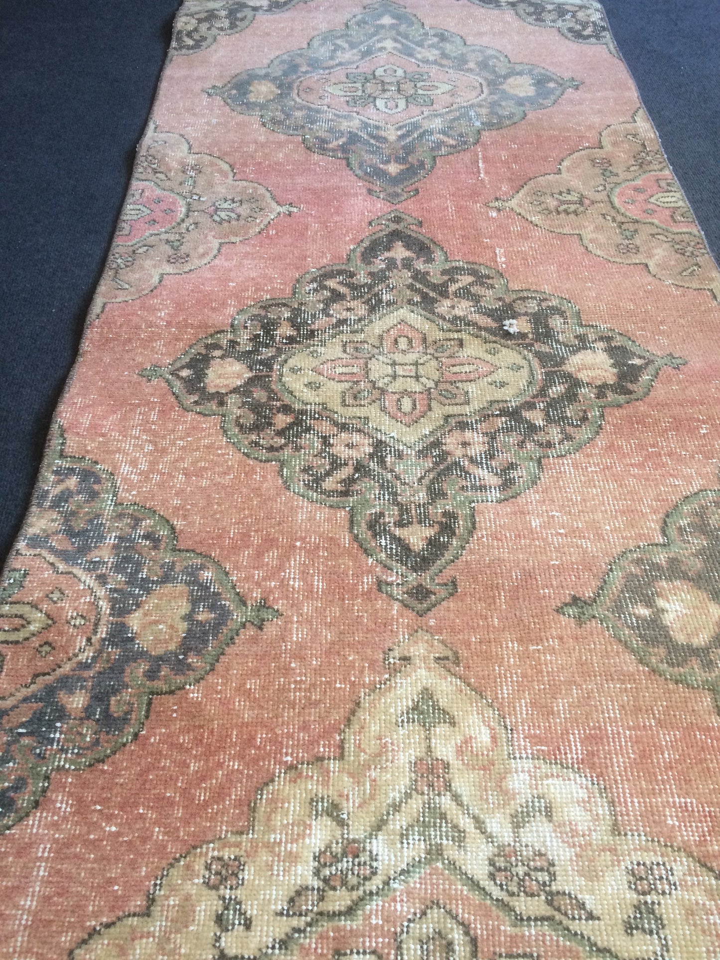 13 X 2.8 Turkish Runner Rug Vintage Runner Rug Oushak Runner Rug  Hallway Runner Rug Kitchen Runner Rug Wool Runner Rug Wool Oushak Rug