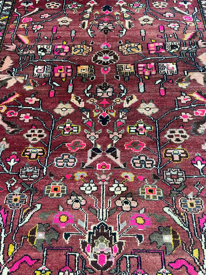 Persian RUG, Fine Hand Knotted 4.6 x 6.9 Rug, Turkish Vintage Oriental Rug, Vintage Rug, Fine Knotted Antique Rug, Wool Living room Rug,