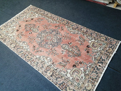 7 X 3.8 Turkish Rug  Hand Made Rug  Vintage Rug, Hand Made Oushak Rug, WOOL RUG