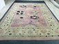 9x11.8 OUSHAK RUG, TURKISH Oushak Rug, Vintage Oushak  Rug, Rug, Wool Vintage Rug Hand Made Rugs, Made In Turkey Oushak Rug, 9x12 high Pile