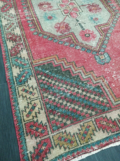 6.4 x 3.6 Rugs, Hand Made Rug, Oushak Rug, Rustic Rug, Bohemian Rug, Rug Runner, Turkish Rug, Farmhouse Rug, Vintage Rug, Wool rug