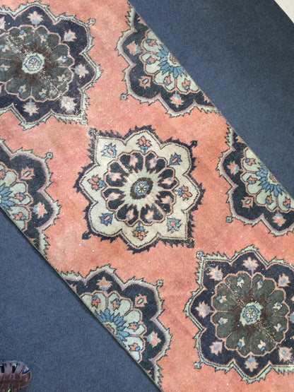 11.4 x 3.2 Turkish Runner Rug Vintage Runner Rug Hallway Runner Rug Oushak Runner Rug  Kitchen Runner Rug Wool Runner Rug Wool Oushak Rug