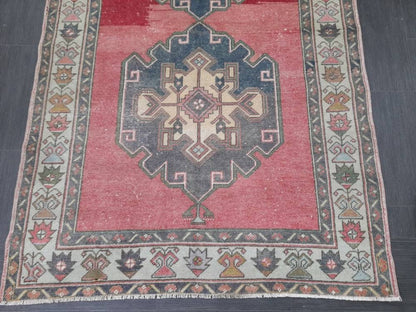 Muted Vintage Runner Rug 4.8 x 11 Oriental Runner Rug muted Turkish Runner Rug Hallway Runner Rug Kitchen Runner Rug Wool Runner Rug