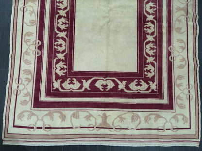5,2 x 7.4 Burgundy Rug, Hand Made Rug, Oushak Rug, Rustic Rug, Bohemian Rug, Bordo Turkish Rug, Farmhouse Rug, Vintage Rug, Wool Vine rug