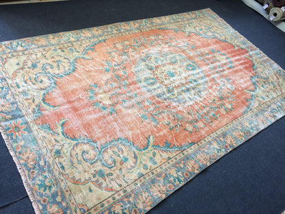6x10 Large Area OUSHAK RUG TURKISH  Rug Vintage Rug Vintage Oriental Rugs Oushak Rug Hand Made Rugs Vintage Turkish Rug