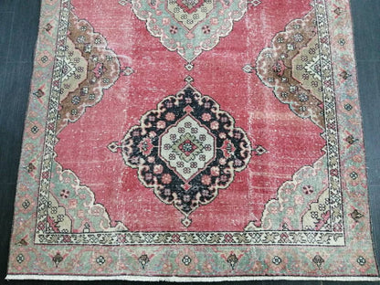 Muted Oriental Runner Rug 4.3 x 12 Turkish Runner Rug Vintage Runner Rug Hallway Runner Rug Kitchen Runner Rug Persian Wool Runner Rug