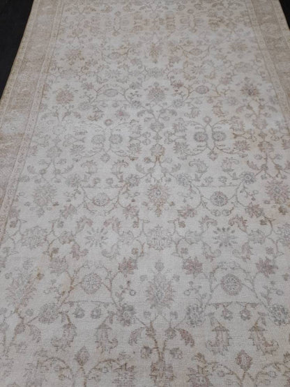 Muted Vintage RUG 6.3 x 10.2 TURKISH Rug Distressed Vintage  Rug Wool Oushak Rug Large Hand Made Rugs Vintage Turkish Rug 6x10