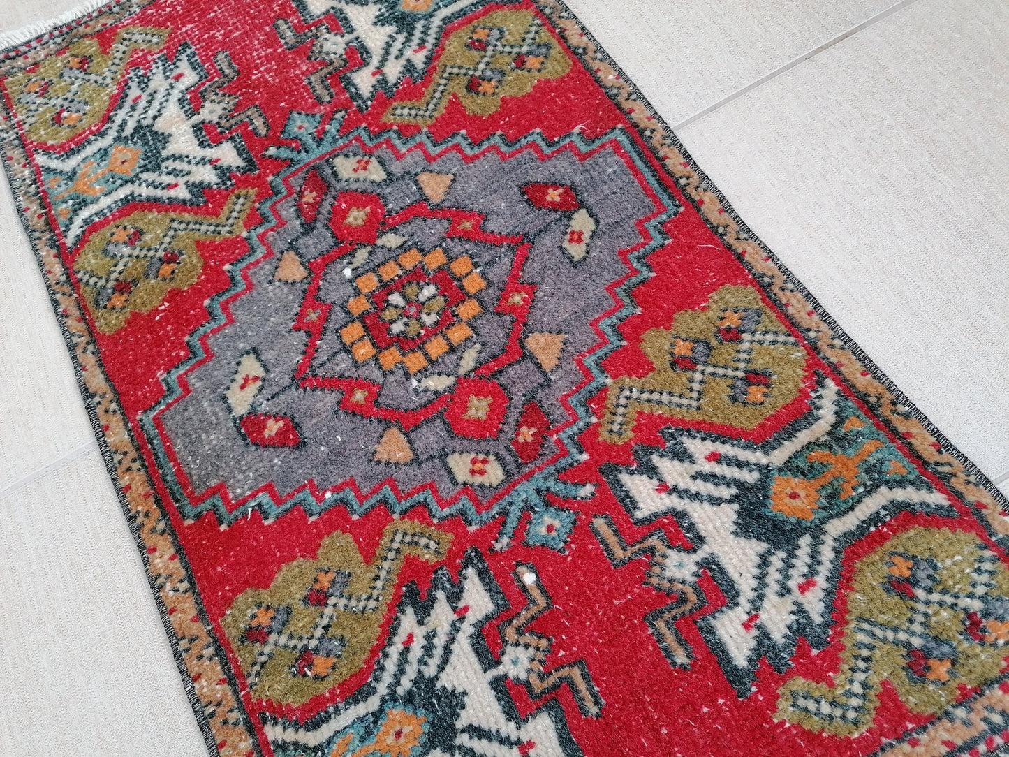 Turkısh rug 2'10x1'7 vıntage rug, small vıntage turkısh rug, hand made rug,wool rug