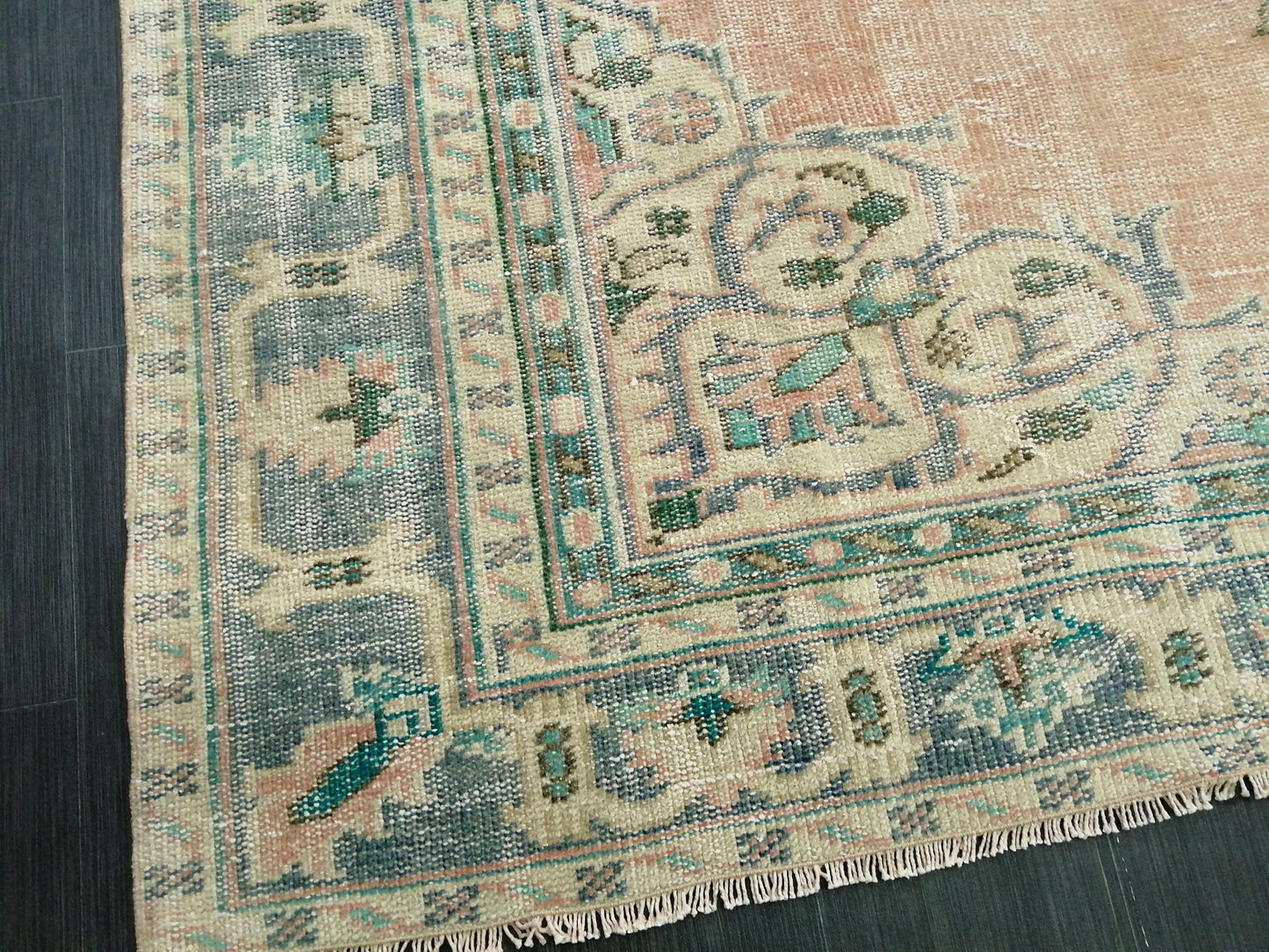 7.4 x 10.7 Large OUSHAK RUG TURKISH Rug Vintage Oriental 7x11 Vintage Rug Wool Oushak Rug Hand Made Rugs Vintage Turkish Rug 8x11 rug