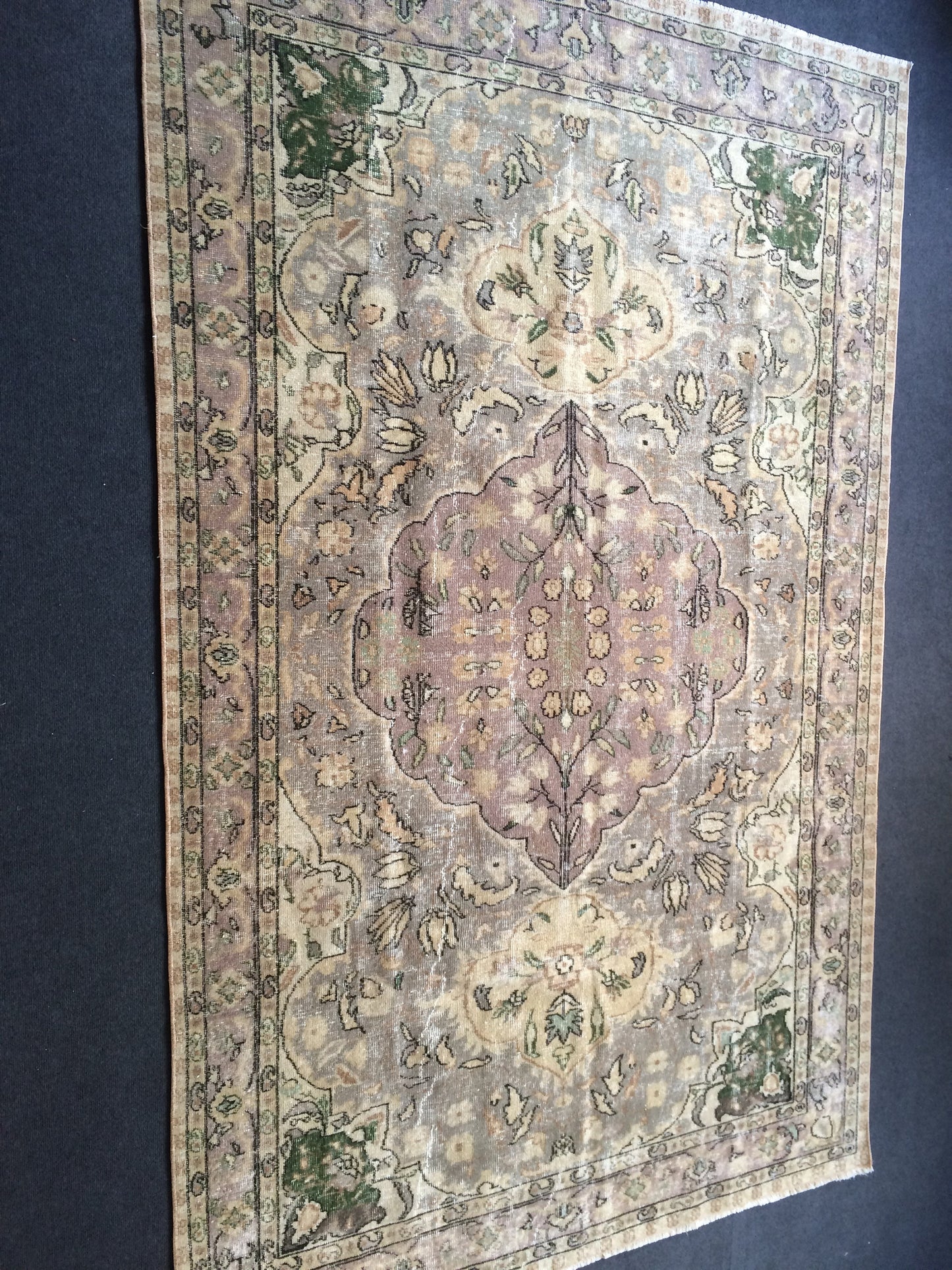 6 x 9.5 Vintage Rug, Vintage Turkish Rug, Living Room Turkish Rug, Oushak Rug, Oriental Rug