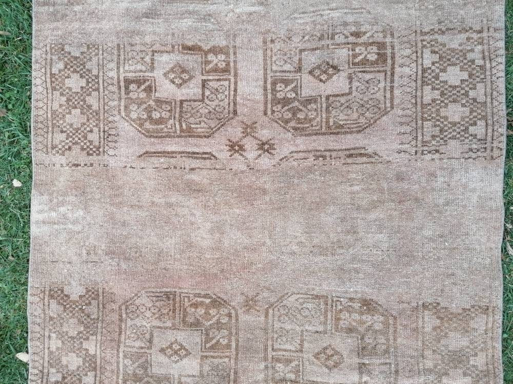 Neatural turkish wool rug, oushak hand made rug 4x6'3 living room rug