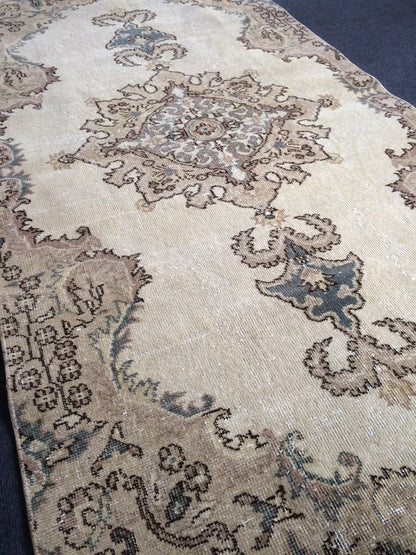 Oushak Rug Turkish Rug Hand Made Rug Wool Rug Vintage Rug  Bohemian Rugs